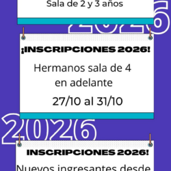 Primeras novedades sobre las inscripciones 2026